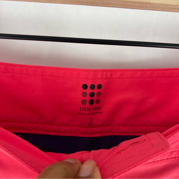 Title Nine Nimblene Swintastic Skort size 2 Coral Pink Hiking Outdoors - Picture 8 of 15